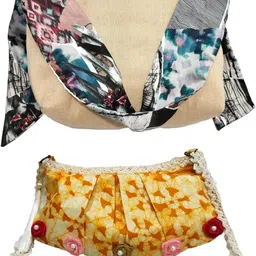 athizay Brown, White, Yellow Women Sling Bag Sling bags for women print Cross body bags-picture-10