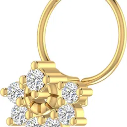 avsar Kimaya 18kt Diamond Yellow Gold Nose Wire image 2