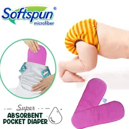 softspun Microfiber (4 LAYER) Baby Diaper Insert Pads image 5
