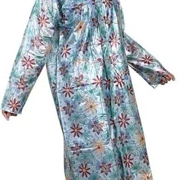 firmed string Floral Print, Solid Women Raincoat image 3