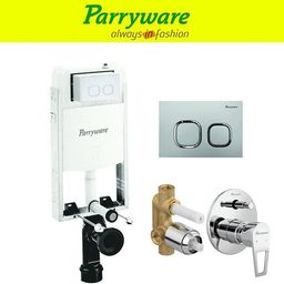 parryware Half Frame Concealed Cistern, with divater body upper espiron set of 1 pic 354 Dual Flush Tank-picture-35