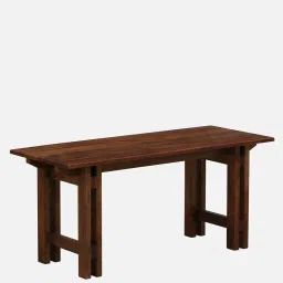 woodsworth from pepperfry Lethbridge Mango Wood 4 Seater Dining Set With 2 Stools & Bench In Scratch Resistant Rustic Teak Finish image 5