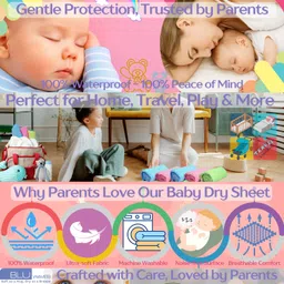 bluwaves Cotton Baby Bed Protecting Mat image 5