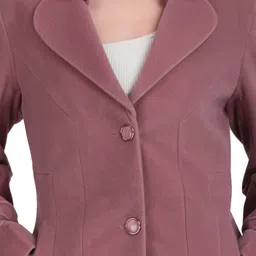 brazo Polyster Solid Coat For Women image 4
