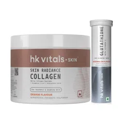 HK VITALS Marine Collagen Supplement (Orange, 100g) & Glutathione Effervescent (Watermelon, 15 Tablets) | Combo Pack-picture-21