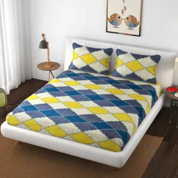 the little big store Cotton King Fitted (Elastic) 210 TC Printed Bedsheet-picture-19
