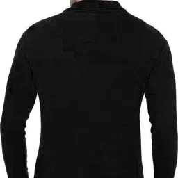 farlucci Men Solid High Neck Black, White Sweater image 2