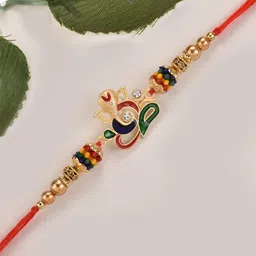 raakhi Rudraksh JS-536 Assorted Rakhi, Chawal Roli Pack, Greeting Card Set image 3