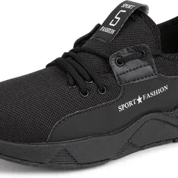 pennon Lace up & light weight black shoes for walking, trekking, hiking & Training & Gym Shoes For Men image 2