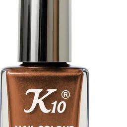 k10 Quick dry Metallic shining Nail Polish combo cofee, Maroon image 2