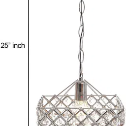 prop it up SQUARE SHAPED ASFOUR/K-9 CEILING HANGING/PENDANT CHANDELIER LAMP LIGHT SILVER Chandelier Ceiling Lamp image 3