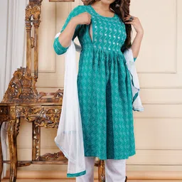 sonava club Women Pure Cotton Ethnic Top Pant Set-picture-37