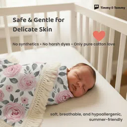 timmy & tammy Floral Crib Dohar for Mild Winter image 2