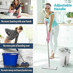 vortex empire Smart clean Flat Mop bucket set Mop Set image 2