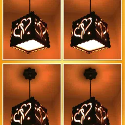 us dzire 4522 (4 Lamp Set With Bulb) Love Wooden Lamp Hanging Night Light| Home Decor Pendants Ceiling Lamp-picture-20