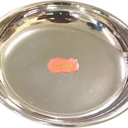 shini lifestyle Stainless Steel Halwa Plate /Small Plates/ Dessert Serving Plate/breakfast plate Quarter Plate image 4
