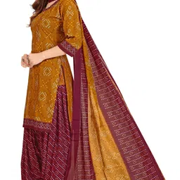 vijay deep silk mill Unstitched Crepe Salwar Suit Material Printed image 3