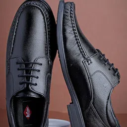lee cooper Leather Lightweight Comfort Trendy Premium Office/Party Lace-Up Derby For Men image 2