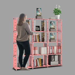 imperial fur 12 Layer Portable Book Shelf Rack | Space-Saving Book Stand for Home & Office Metal Open Book Shelf image 4