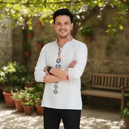 aadhya designers Men Solid Cotton Blend Straight Kurta-picture-28