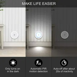Smef Motion Sensor Light, Battery Operated LED Nightlight Motion Sensor Light image 3