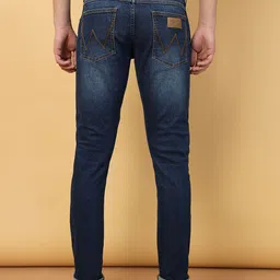 wrangler Men Skinny Mid Rise Dark Blue Jeans image 4