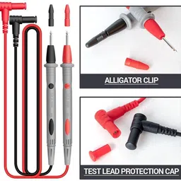 hty HTC Multimeter Cord Probe Set Test Pair 10 A Sharp Lead Needle Set Digital Multimeter image 1
