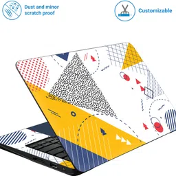 SCOTLON _All Panel_Geometrical colorful shapes_ Vinyl Laptop Skin Compatible for 15.5 inch image 2