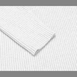 cavdia Men Striped High Neck Pure Cotton White T-Shirt image 4