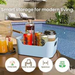tenido Plastic Storage Box and Organiser Storage Bin for Home & Kitchen/Durable Storage Basket image 3
