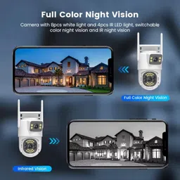 Maizic Smarthome Mini 4G Sim 5+5MP Dual Lens/Screen Wireless Bullet+PTZ Outdoor CCTV Security Camera image 5
