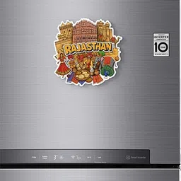 gifteeng Rajasthan 4mm Thick, Stylish Magnet for Fridge, Wardrobe & Metal Surfaces Fridge Magnet Pack of 1 image 3