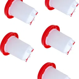 tm&w 1.5 drinker 5 pcs & 1.5 Kg Feeder 5 pcs total 10 pcs combo Platform Bird Feeder image 2