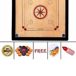 adrio Medium Size Carrom Board( 26' Ich) with Coins, Striker and Powder 66.04 cm Carrom Board image 4