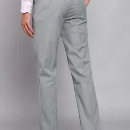 arrow Men Tapered Grey Polyester Trousers image 4