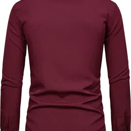 vida loca Men Slim Fit Solid Spread Collar Casual Shirt image 2