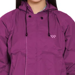wet off hood Solid Women Raincoat image 5