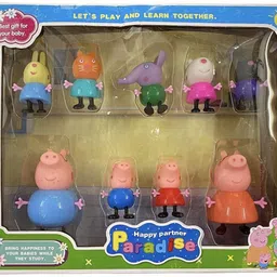Peppa pig Action Figure Set for kids ( set of 9 pc)-image-43