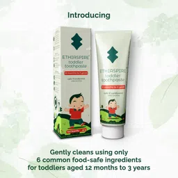 ethiaspire Toddler Toothpaste Safe if Swallowed No Added Flavor or Color | 1 to 3-year-olds Toothpaste image 2