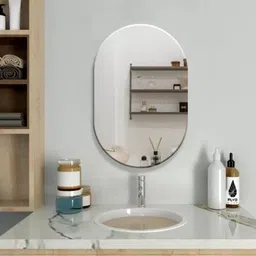 adinath creators Capsule shape 14*20 Inch Bevelled Bathroom Mirror-picture-14