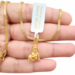 sapnapalace BAL GOPAL JI GOD GOLD PENDANT WITH CHAIN Gold-plated Brass Pendant image 1