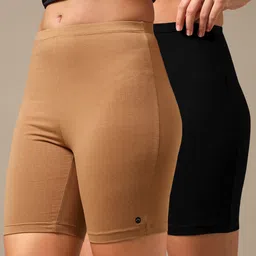 urban adventure Pack of 2 Solid Women Multicolor Cycling Shorts image 1