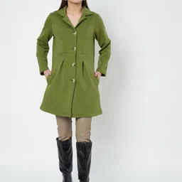 brinns Polycotton Fleece Solid Coat For Women image 5