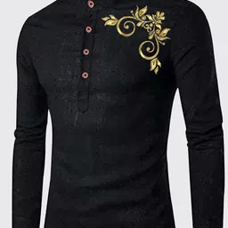 dimmy Men Printed Cotton Blend Straight Kurta image 1