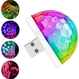WRADER Upgraded Version Small Automatic Color Changing USB Operated Disco Light LED Projection Disco Light LED Lamp for Home Décor Hall Parties Bedroom & More Led Light image 1