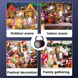 eware Colorful Diwali LED Laser Light | Festival Party & Home Decoration Lamp Single Disco Ball image 5