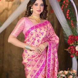 garbguru Woven Mekhela Chador Pure Silk Saree image 4