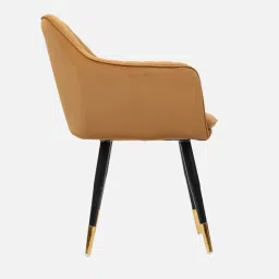 casacraft from pepperfry Lily Fabric Accent Chair In Golden Colour image 5