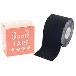 rozadio BoobTape for Women Breast Lift for Strapless Dress Nipple Tape, Multipurpose Body for Breast (Pack of 1) Black image 1