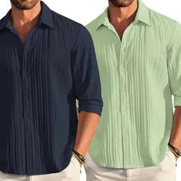 helken Men Regular Fit Solid Casual Shirt-picture-27
